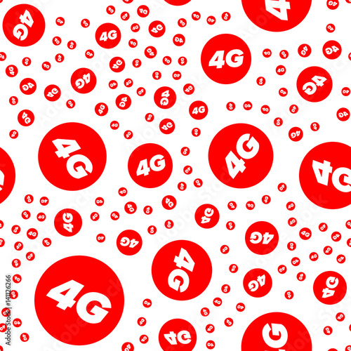 Wireless 4G seamless pattern