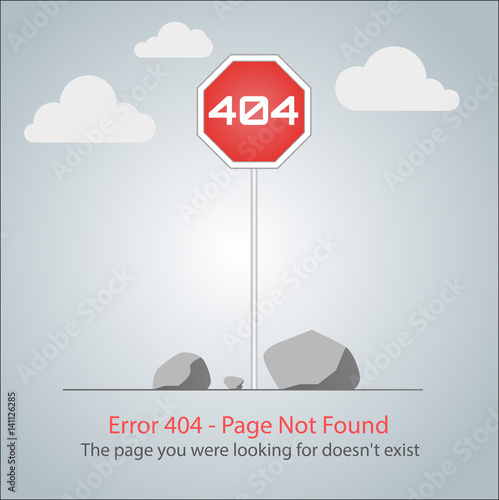Error 404 page layout design