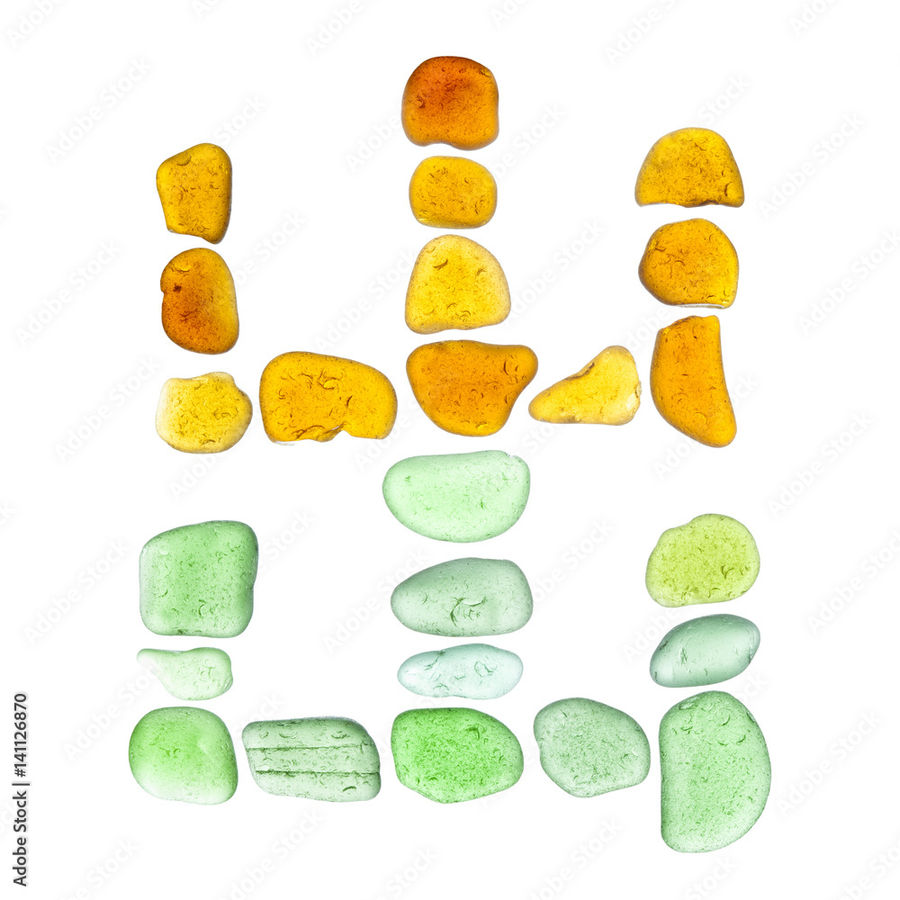 Naklejka premium sea glass symbols
