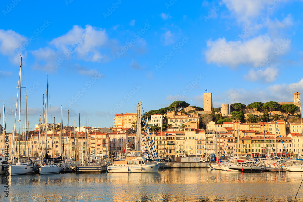 Harbor and marina at Cannes, France