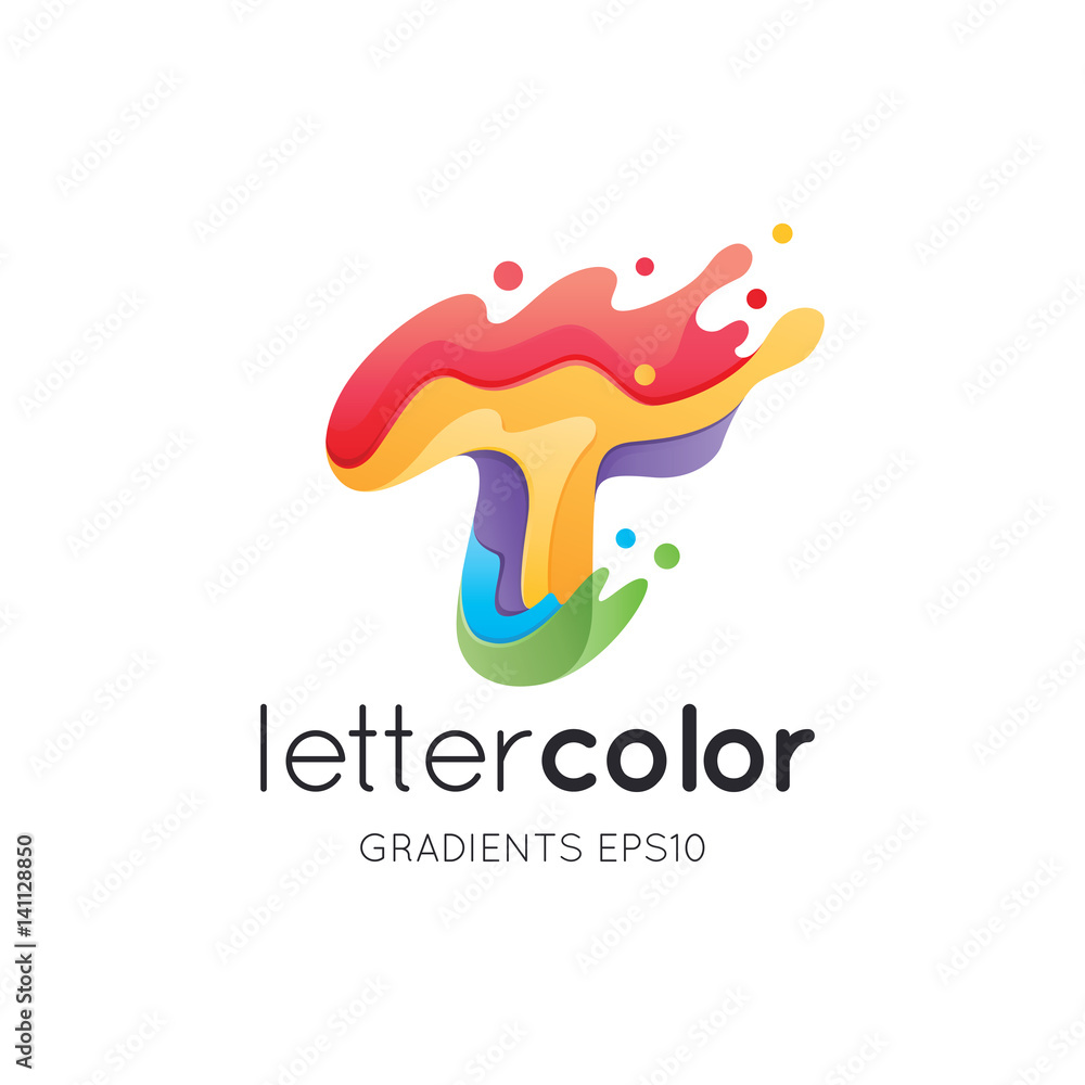 Colorful Letter T Logo Template Stock Vector | Adobe Stock