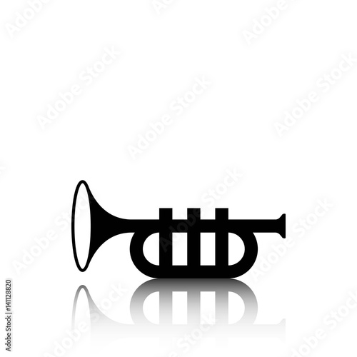 trumpet icon stock vector illustration flat design