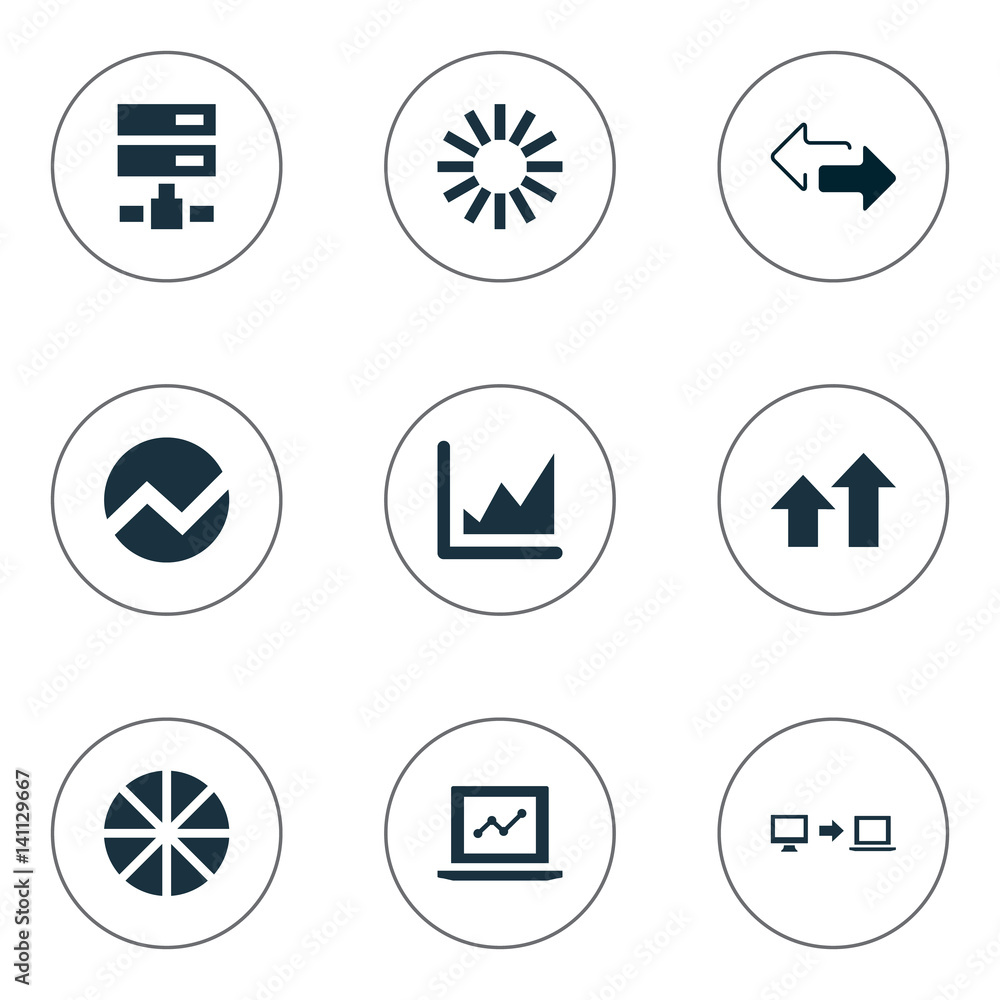 Vector Illustration Set Of Simple Information Icons. Elements Double