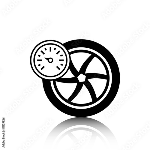 air pressure sensor icon stock vector illustration flat design