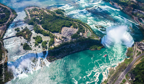 Aerial view of Niagara falls, Canada
