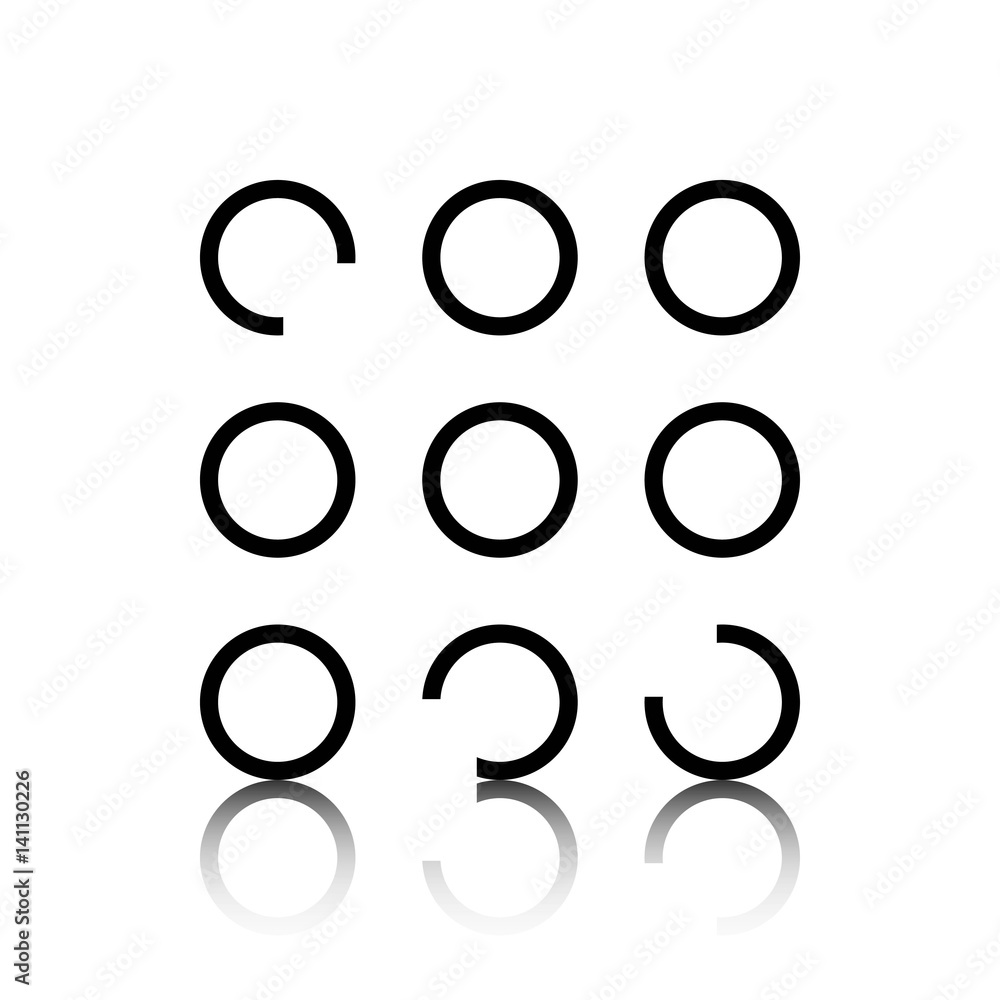 buttons of the program icon stock vector illustration flat design buttons of the program icon stock vector illustration flat design