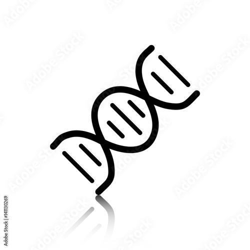 DNA icon stock vector illustration flat design