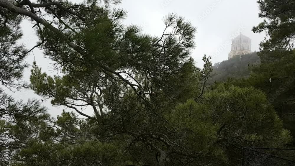 Clouds Behind Temple Time Lapse -