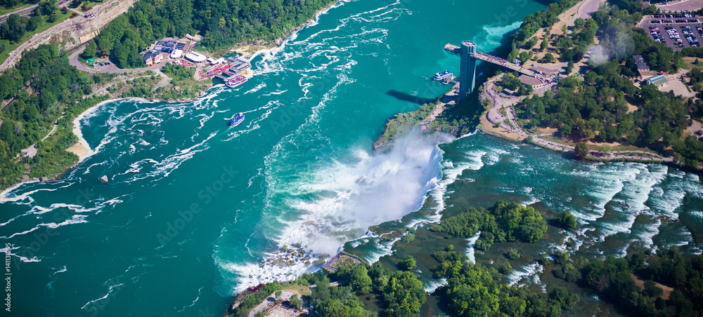 Aerial view of Niagara falls, Canada