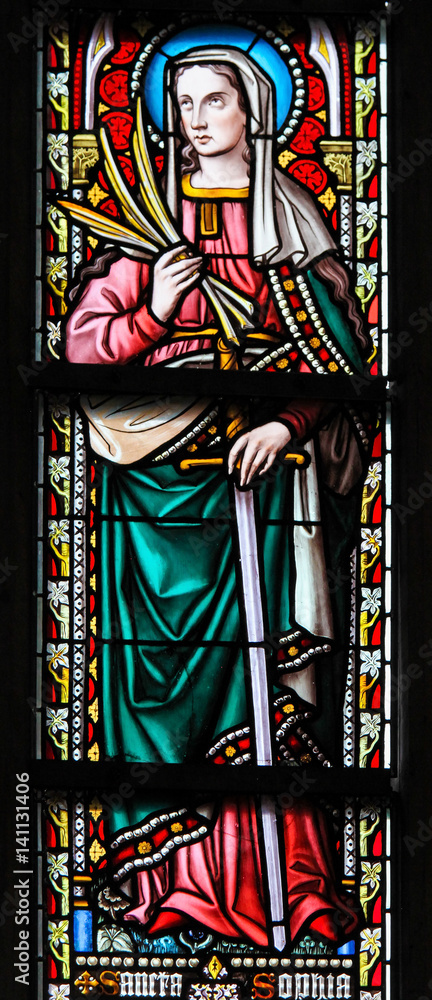 Fototapeta Stained Glass - Saint Sophia the Martyr