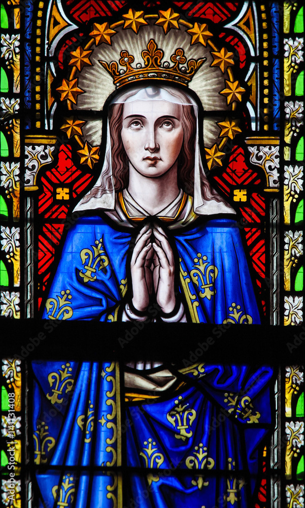 Fototapeta premium Stained Glass - Mother Mary