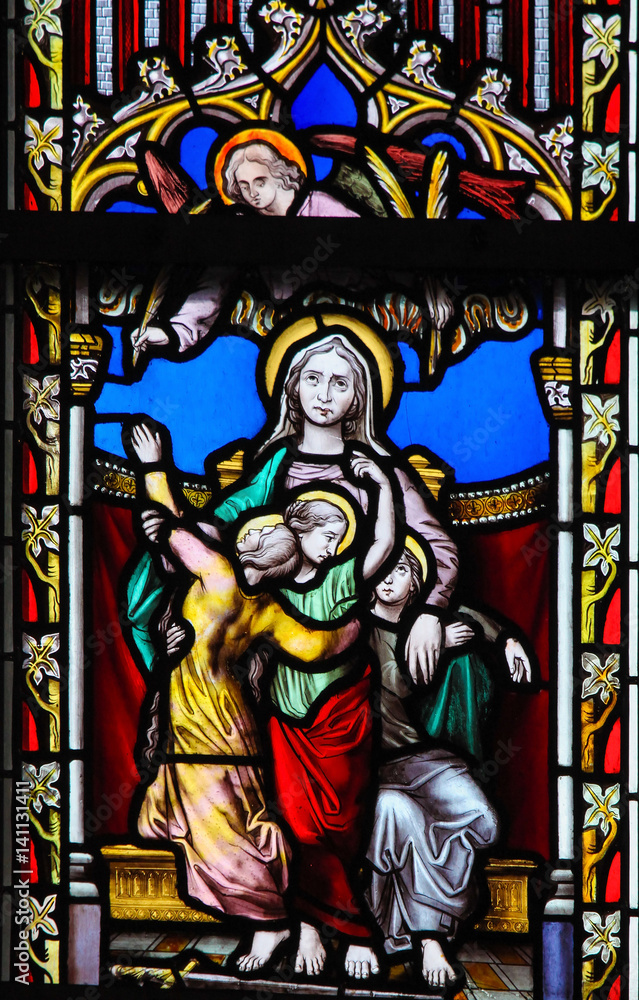 Stained Glass - Saint Sophia the Martyr and her three daughters
