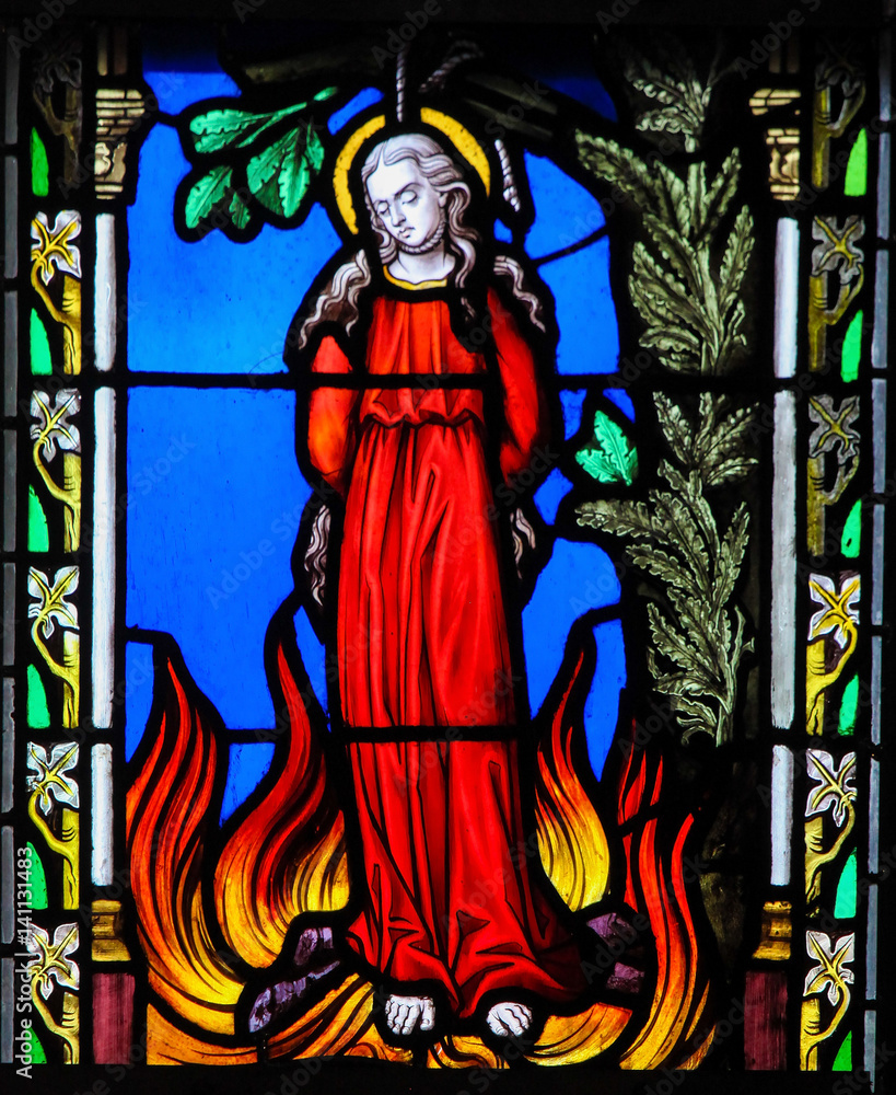 Fototapeta premium Stained Glass - Saint Zoe of Rome