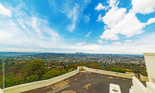 Fotografia, Obraz Los Angeles cityscape seen from griffith park