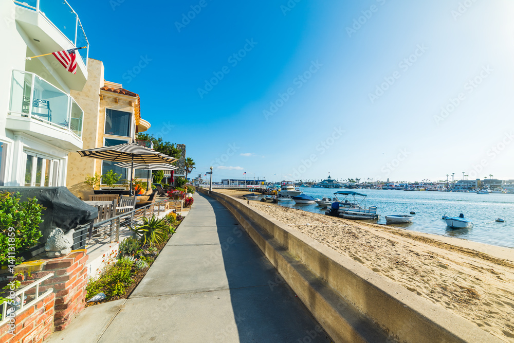 Balboa island seafront