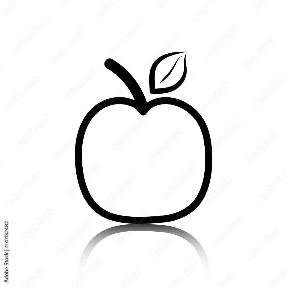 apple icon stock vector illustration flat design apple icon stock vector illustration flat design