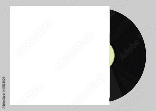 Vintage vinyl record. Flat vector.