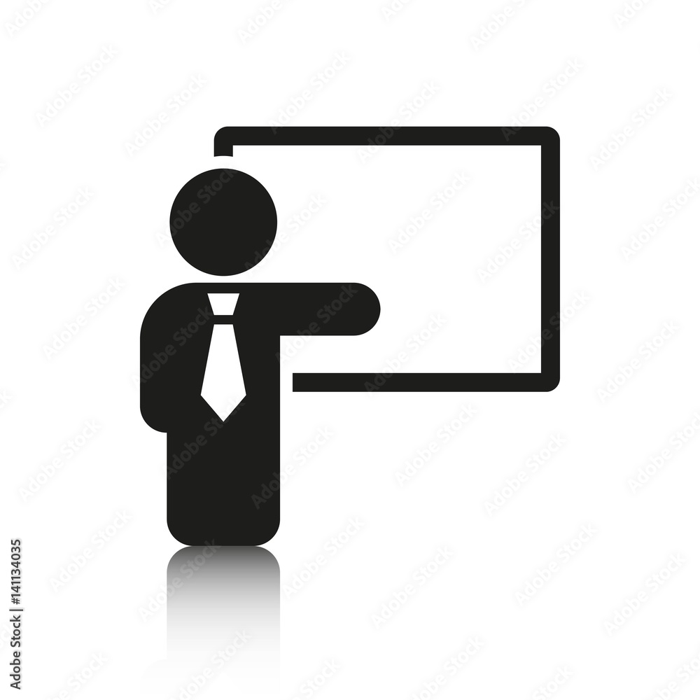 teacher and the Board icon stock vector illustration flat design teacher and the Board icon stock vector illustration flat design