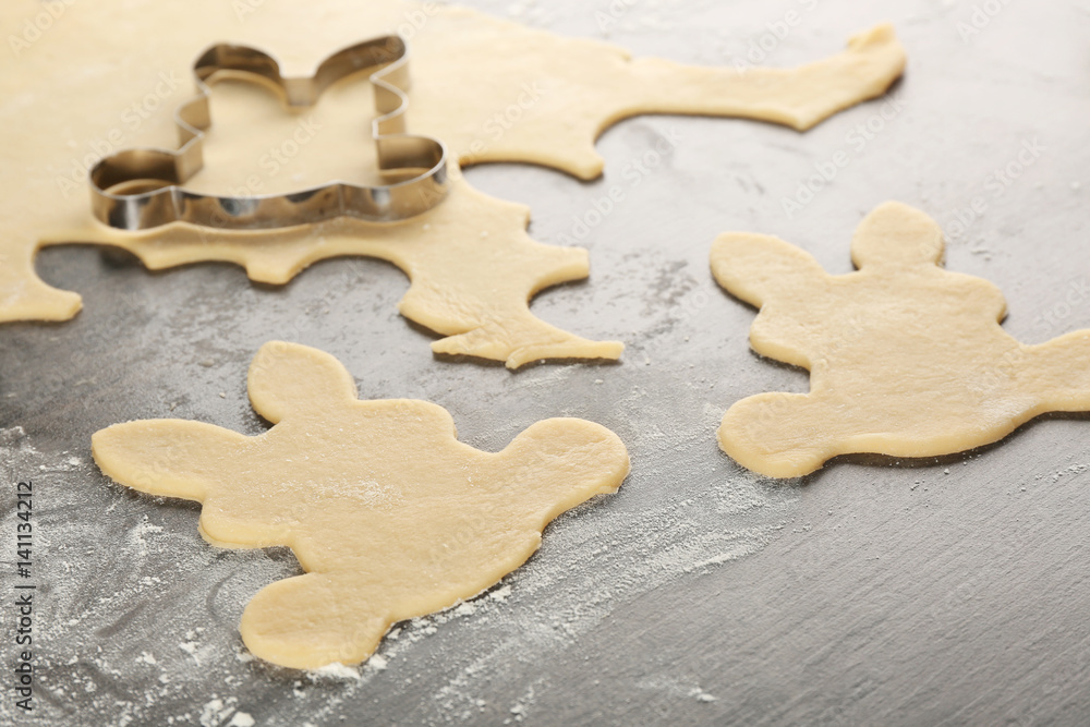 Preparation of Easter cookies Preparation of Easter cookies