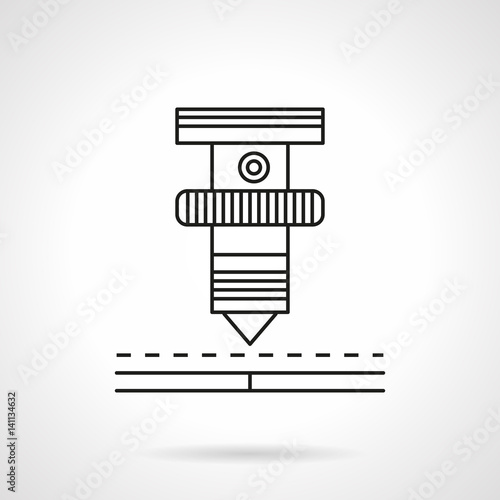 Laser machine element flat line vector icon