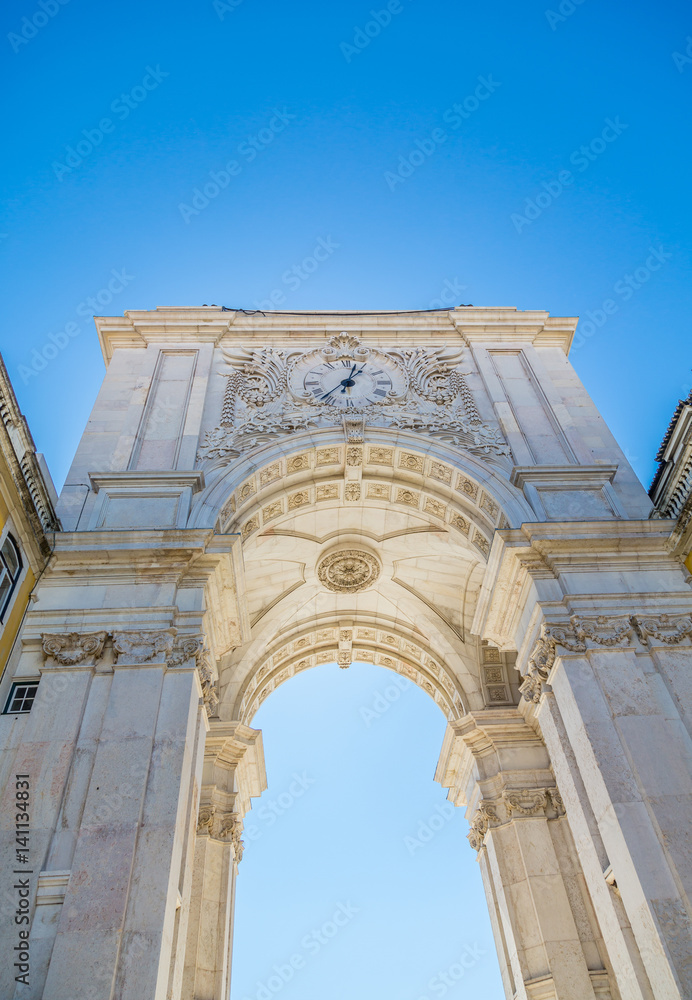 Arch and Clock Tower in Lisbon
