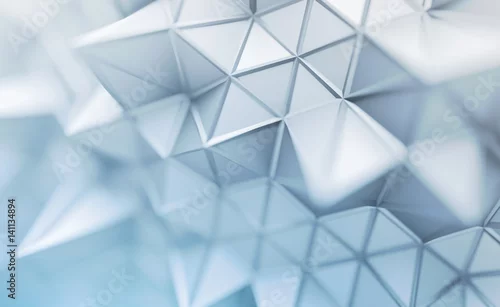 Obraz futurystyczny kształt wielokąta, zniekształcone tło low poly z ostrymi liniami, 3d