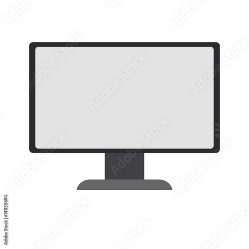 Flat screen lcd tv monitor vector illustration