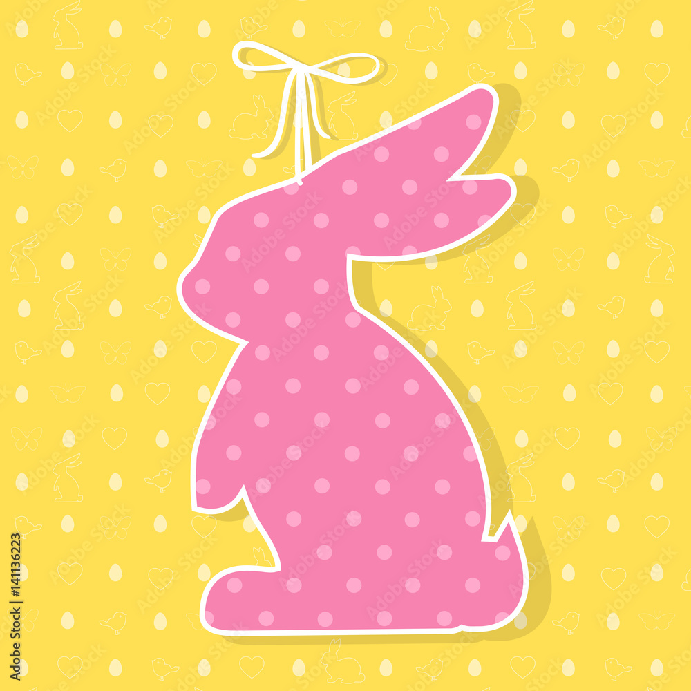 Easter paper decoration in the form of bunny. Easter bunny and s