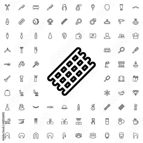 Hair curler icon illustration