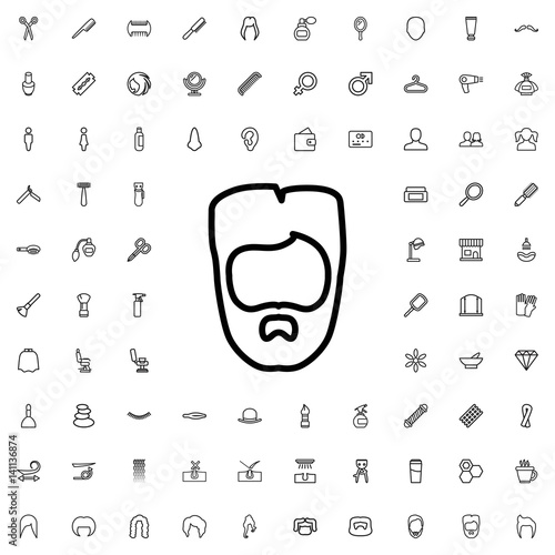 Man hairstyle icon illustration