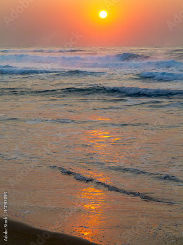 Sunrise at Baggies Beach, Warner Beach, Durban, South Africa