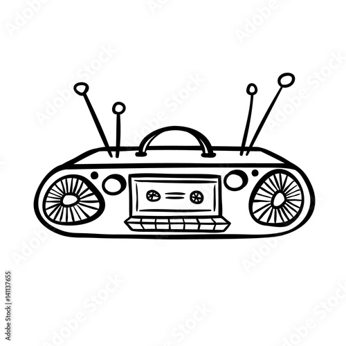 Retro device - old tape recorder