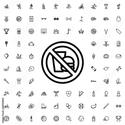No fast food icon illustration