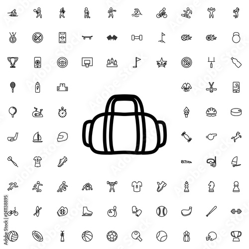 Sport bag icon illustration