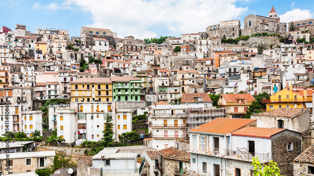 panorama of Castiglione di Sicilia town in Sicily