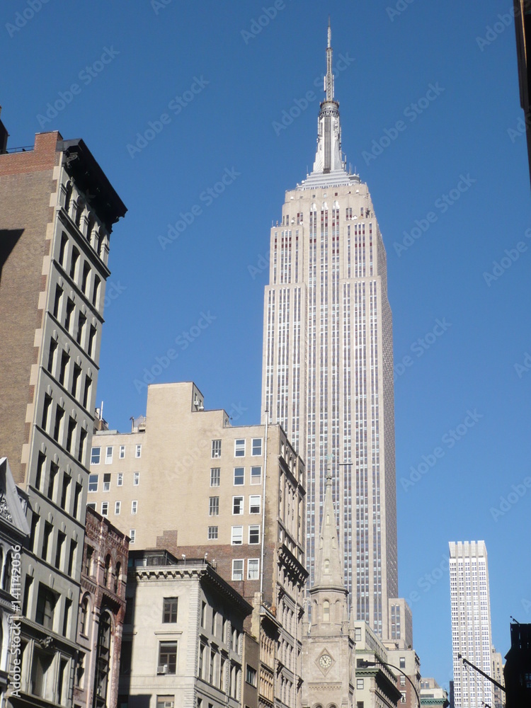 Empire State Building at a summer day