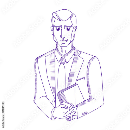 businessman with a folder in hands