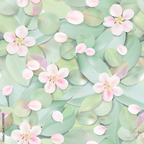 Pastel background with flower leaves.