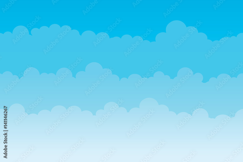 Sky with clouds. Vector illustration Sky with clouds. Vector illustration