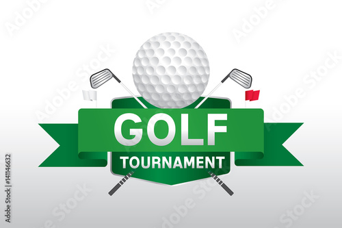 Vector of golf competition tournament label, logo and badge design.