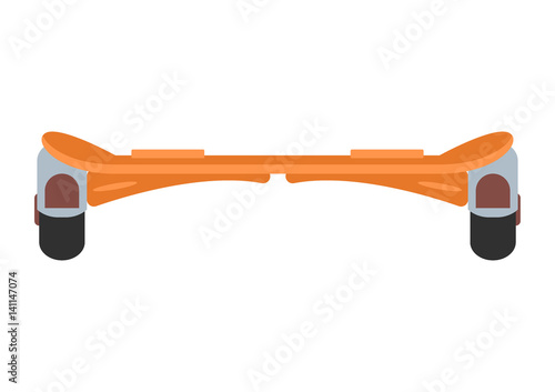 Hoverboard isolated roller vector scooter.
