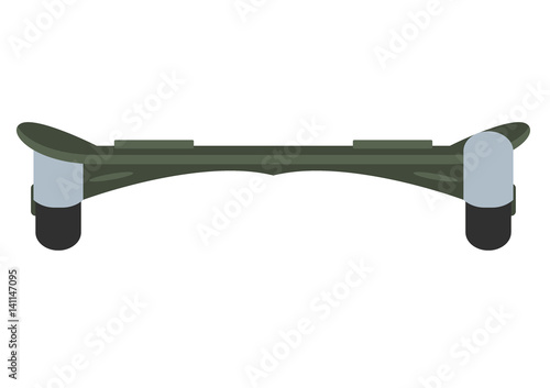 Hoverboard isolated roller vector scooter.