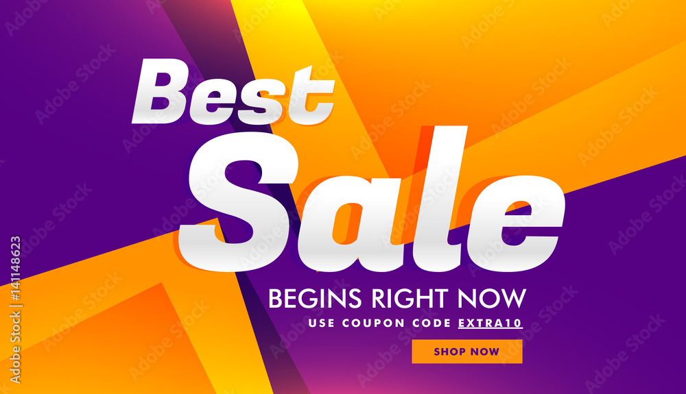best sale discount and advertising banner voucher template design background