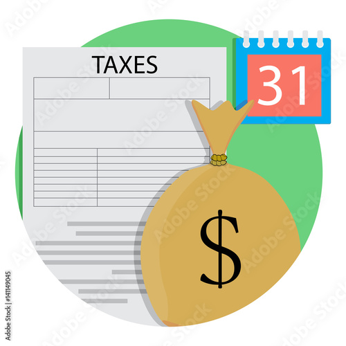 Tax day concept icon