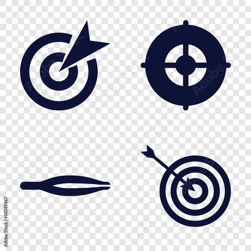 Set of 4 accuracy filled icons
