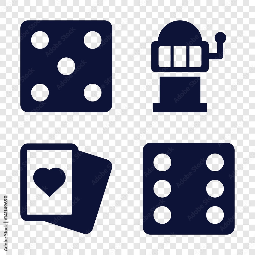 Set of 4 fortune filled icons Set of 4 fortune filled icons