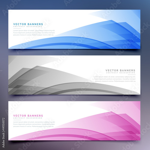 abstract banners and headers set