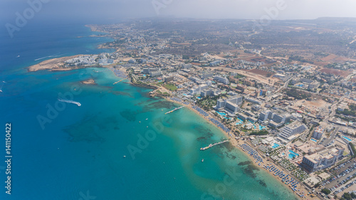 The island of Cyprus. Protaras. Aerial view
