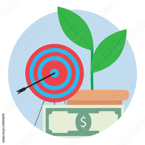 Financial target icon