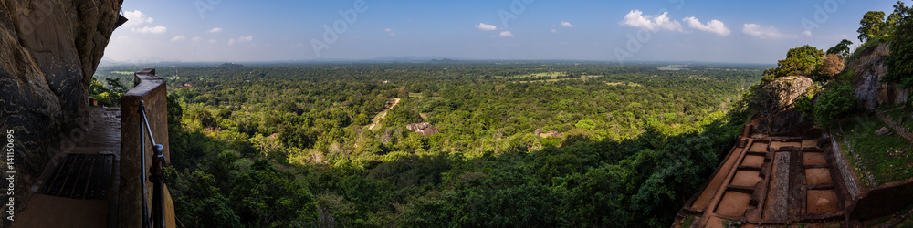 Panorama of Landscape at Lion's Rock, Sigiriya, Sri Lanka